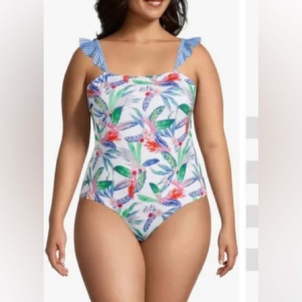 🌸NWT OUTDOOR OASIS Womens Plus Size One Piece Swimsuit - size 1X